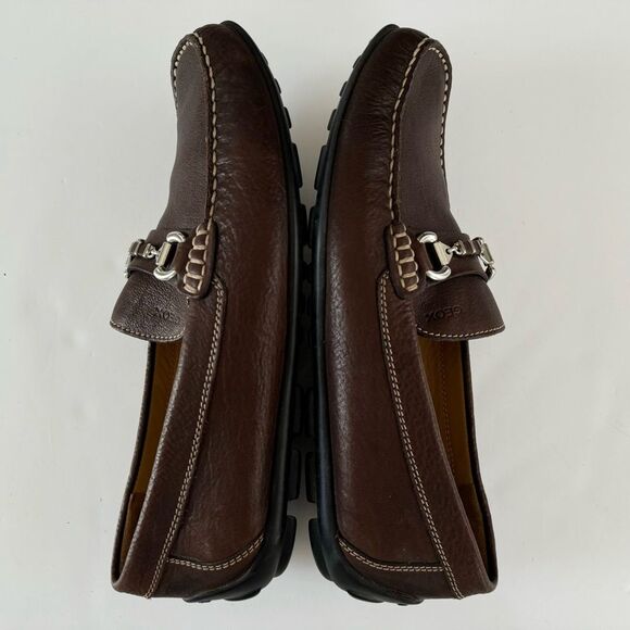 Geox Respira Brown Leather Slip on Shoes Loafer Horsebit Comfort EU 43.5 US 10 main image 4